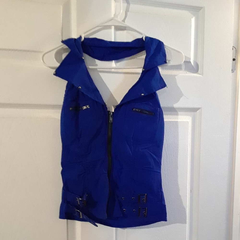 Royal blue blouse